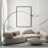 Steinhauer Ringlux LED golvlampa med justerbar bågarm och 2 ljuskällor för vardagsrum och sovrum