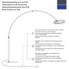 Steinhauer Ringlux LED golvlampa med justerbar bågarm och 2 ljuskällor för vardagsrum och sovrum