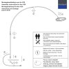 Steinhauer Ringlux LED-båglampa, justerbar golvlampa med 2 ljuspunkter, höjd 240 cm