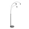 Steinhauer Sparkled Light klassisk 3-armad båglampa med tre skärmar 180 cm