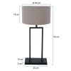 Steinhauer Stang justerbar bordslampa bordlampa med E27 för vardagsrum, klassisk design