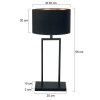 Steinhauer Stang modern designbordslampa med ramstativ och cylindrisk skärm
