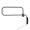 Steinhauer Bloeba modern justerbar vägglampa för säng med lång böjd arm och rund skärm