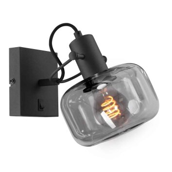 Steinhauer Glaslic modern justerbar vägglampa väggspotlight E27 för sovrum och vardagsrum