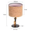 Steinhauer Animaux bordslampa med björnmotiv, E27, strömbrytare, rund, 45 cm