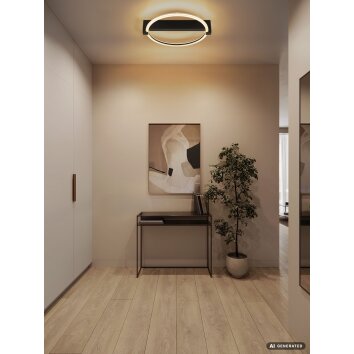 Globo Fletcher LED taklampa för hall och vardagsrum med oval ringdesign 3000K 1546 lm 15W