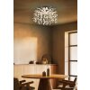 Globo Danna bladformad takplafond med grenstruktur 8-ljus G9 Ø61 cm modern design