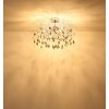 Globo Danna bladformad takplafond med grenstruktur 8-ljus G9 Ø61 cm modern design
