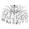 Globo Danna bladformad takplafond med grenstruktur 8-ljus G9 Ø61 cm modern design