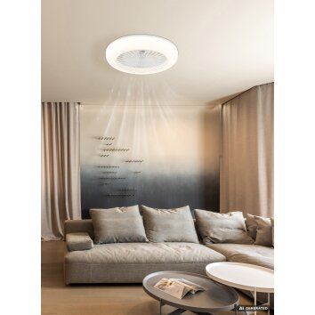Globo Ferrell LED modern takplafond med fjärrkontroll, rund Ø45 cm för vardagsrum