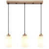 Globo Rowena modern 3-lågig pendellampa för matbord med cylindriska skärmar