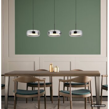 Globo Livion LED-pendellampa modern hänglampa för matrum 85 cm 3000K 3000 lm 30W