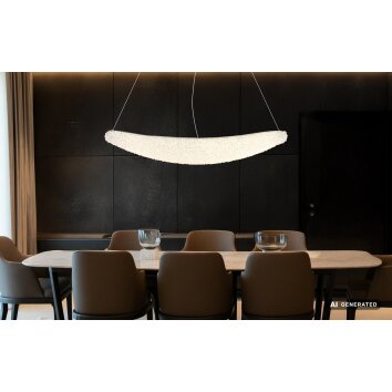 Globo Kristalla LED-pendellampa med fjärrkontroll för matbord, matrum och vardagsrum