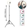 Globo Delgado LED-ringlampa med stativ och mobilhållare för smink och vlogg