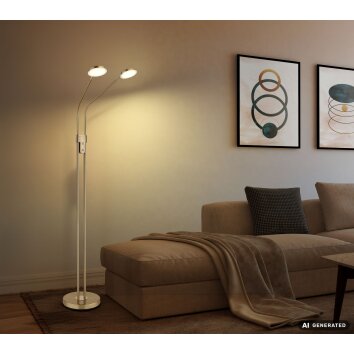 Globo Silvio LED modern golvstående lampa med 2 ljuskällor, 173 cm, 2700-4000 K