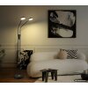 Globo Silvio LED-golvlampa med 2 ljuskällor, 173 cm, modern läslampa för vardagsrum