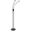 Globo Silvio LED-golvlampa med 2 ljuskällor, 173 cm, modern läslampa för vardagsrum