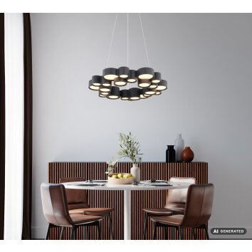 Globo Darla ringformad LED-pendellampa för matbord och vardagsrum, modern design