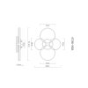 Globo Rubio LED-taklampa med ringdesign, modern, 3000 K 9750 lm 92 W