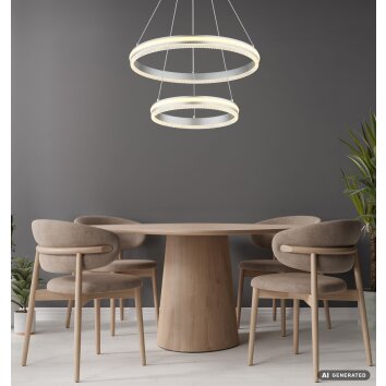 Globo Francine LED dubbelring pendellampa 2700-6000 Kelvin 7235 Lumen 60 Watt