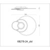 Globo Beltran LED modern rund taklampa med fjärrkontroll 3700 lm 24 W 2700-6000 K