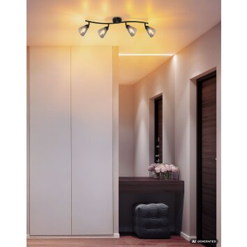 Globo Paula takspotlight med 4 spottar för hall och vardagsrum, modern design