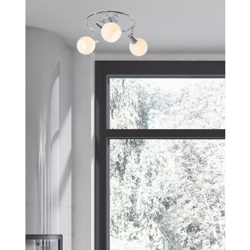 NOWA Doxy modern taklampa för kök och vardagsrum med 3 ljuspunkter, ø 25 cm, 3000 K, 4 W