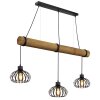 Globo Caldwell industriell 3-ljus pendellampa med burkupor för matplats, längd 100 cm