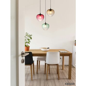 Globo Solveig pendellampa med 3 ljuspunkter för matbord och kök, Ø 70 cm, 150 cm