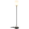Globo Rowena stående golvlampa med cylindrisk skärm, E27, 150 cm, strömbrytare på kabeln