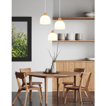 Globo Swanson hänglampa för matbord och kök, modern 3-flammig, rund Ø 51 cm