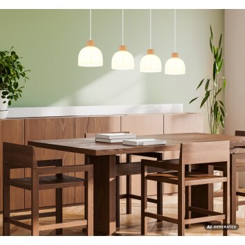 Globo Swanson modern pendellampa för matbord och kök, 113 cm, 4 ljuspunkter