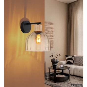 Globo Swanson modern vägglampa med kupolskärm och vinklad arm för hall och vardagsrum