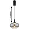 Globo Lui modern rund LED pendellampa för matrum, 3000 K, 1400 lm, 12 W
