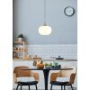 Globo Lui LED rund pendellampa, hänglampa för matbord och kök, modern design