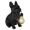 Globo DOGLI hundelampa som trädgårdslampa och solcellslampa för utomhus LED 3000 Kelvin