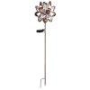 Globo ROSALI LED-solarlampa som antik trädgårdssticka med blomma för utomhusbruk