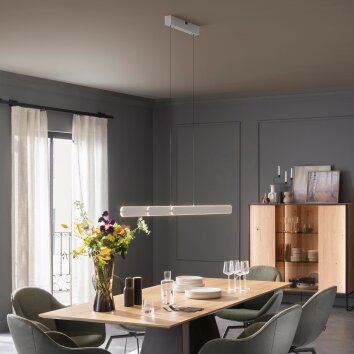SCHÖNER WOHNEN-Kollektion ADRIANA ROUND avlång höjdjusterbar LED-hänglampa för matbord
