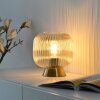 SCHÖNER WOHNEN-Kollektion NAMI modern rund bordslampa med kabelströmbrytare E27