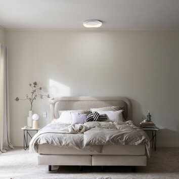SCHÖNER WOHNEN-Kollektion MONTA LED halvrund taklampa för sovrum, ø 40 cm, modern