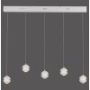 SCHÖNER WOHNEN-Kollektion LINI LED-pendellampa för matbord, 5-ljus, höjdjusterbar
