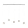 SCHÖNER WOHNEN-Kollektion LINI LED-pendellampa för matbord, 5-ljus, höjdjusterbar