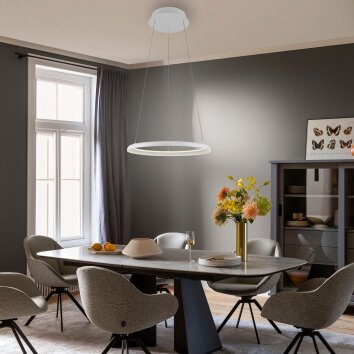 SCHÖNER WOHNEN-Kollektion QUILLO LED ringformad pendellampa för matbord längd 60 cm