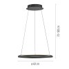 Schöner Wohnen-Kollektion QUILLO LED-pendellampa, rund och höjdjusterbar för matsal