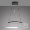 Schöner Wohnen-Kollektion QUILLO LED-pendellampa, rund och höjdjusterbar för matsal