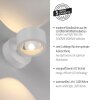 SCHÖNER WOHNEN-Kollektion CHIA LED vägglampa med upp- och nedljus, tvålampig