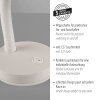 Paul Neuhaus vit bordslampa FLEXI, böjlig hals, ställbart huvud, 2700-5000 Kelvin
