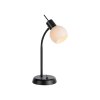 Leuchten Direkt bordslampa LOKI, justerbar arm, opalvit skärm, 3000 Kelvin varmvit