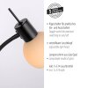 Leuchten Direkt bordslampa LOKI, justerbar arm, opalvit skärm, 3000 Kelvin varmvit