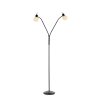 Leuchten Direkt golvlampa LOKI med 2 böjda, justerbara armar, 3000 Kelvin varmvit